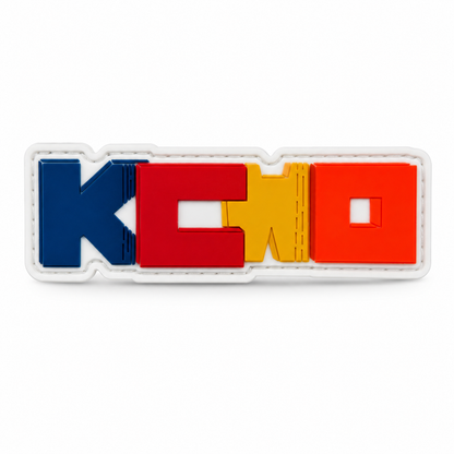 Kansas City Wide Open KCWO Block PVC Velcro Patch 4.00"
