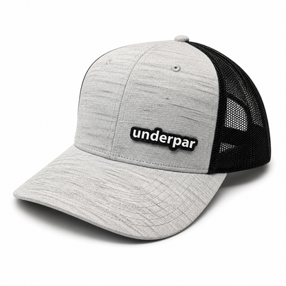 UnderPar Collection: Custom Black/Grey Trucker PVC Snapback UnderPar Hat