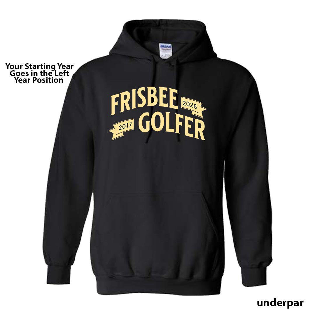 "Frisbee Golfer" Disc Golf Heavy Blend Hoodie *Custom Year*