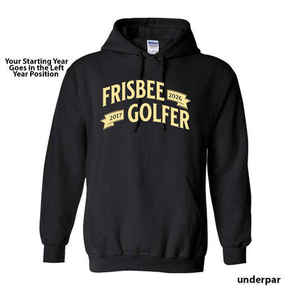 "Frisbee Golfer" Disc Golf Heavy Blend Hoodie *Custom Year*