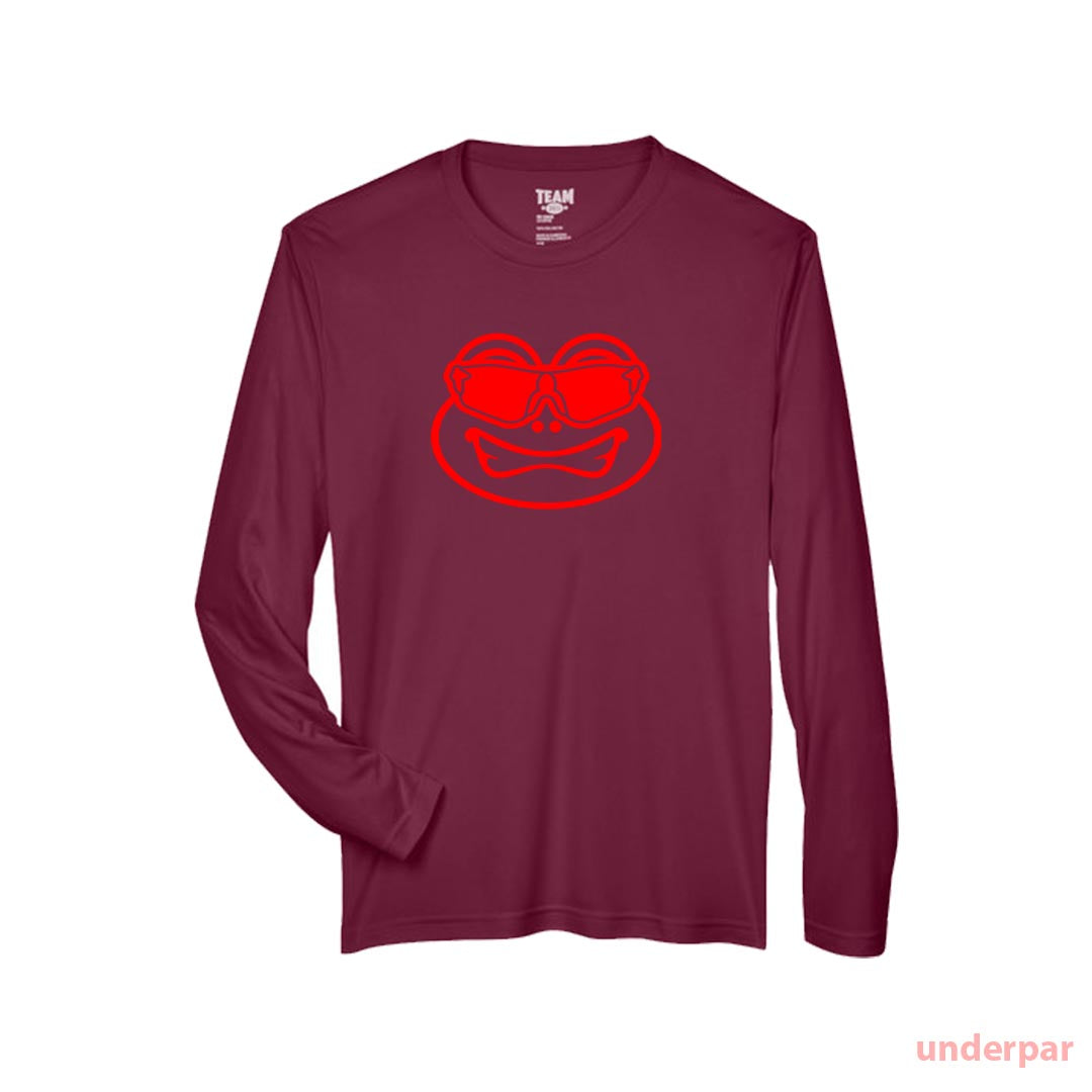 underpar collection: Red Frog Polyester Dri Fit Long Sleeve Shirt